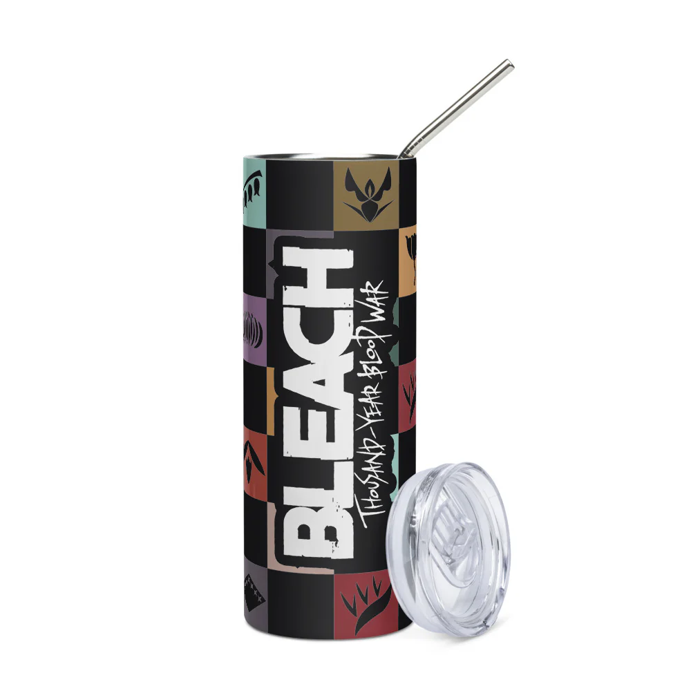 BLEACH: Thousand-Year Blood War Soul Reaper Checkered Stainless Steel Tumbler - Image 5