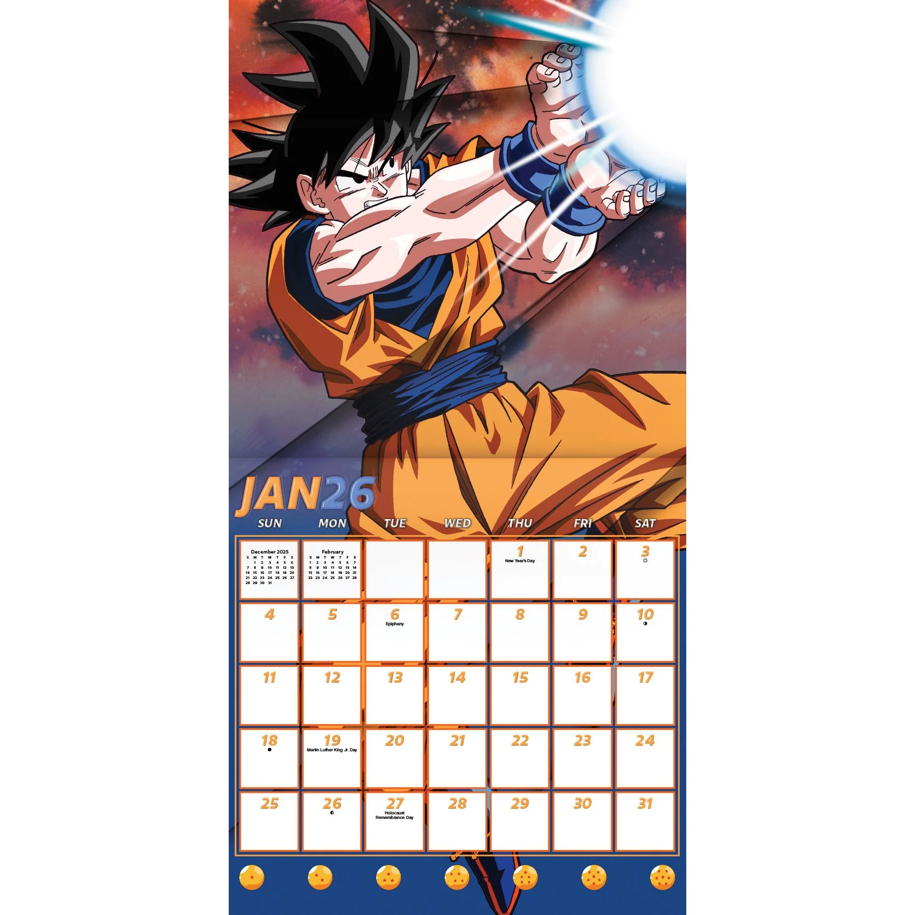 Dragon Ball Z 2026 16-Month Wall Calendar - Image 4
