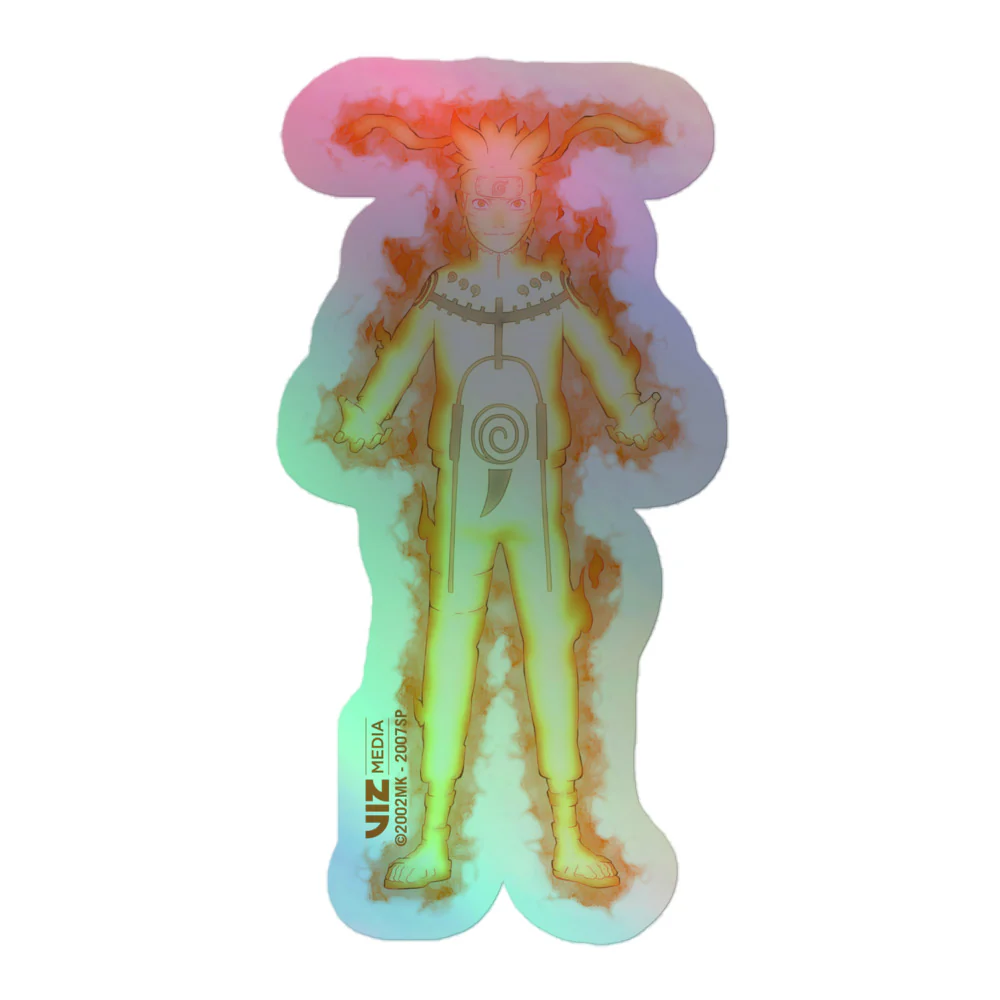 Naruto Shippuden Bijuu Mode Holographic Sticker - Image 3
