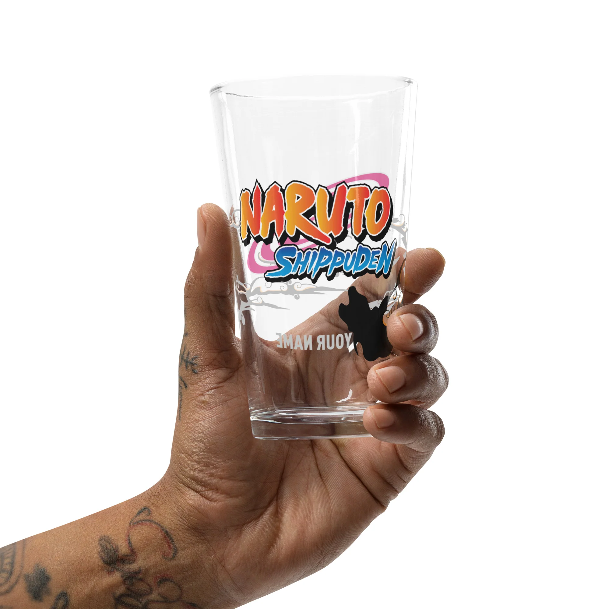Naruto Shippuden Logo Personalized Pint Glass - Image 4