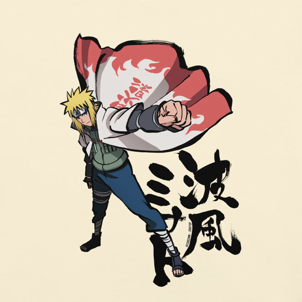 Naruto Shippuden Minato Namikaze Embroidered T-Shirt - Image 6