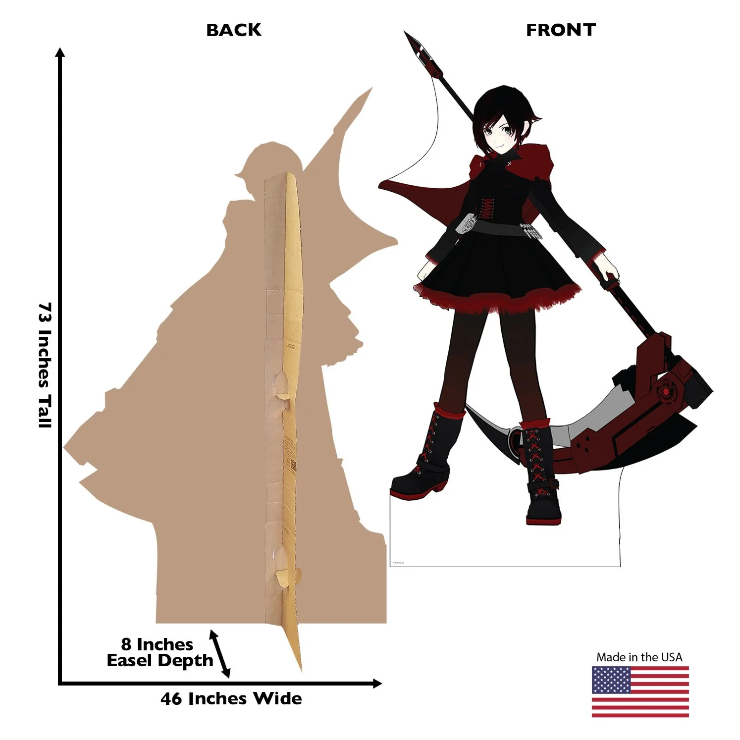 RWBY Ruby Rose Cardboard Cutout Standee - Image 3