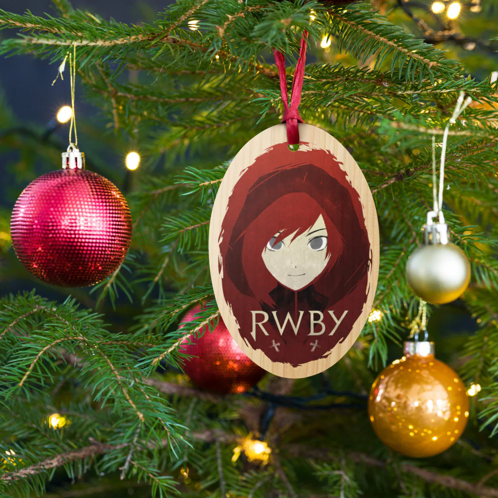 RWBY Ruby Rose Wooden Holiday Ornament - Image 3