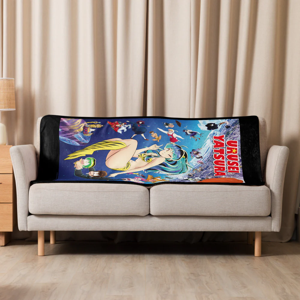 Urusei Yatsura Key Art Sherpa Blanket - Image 4